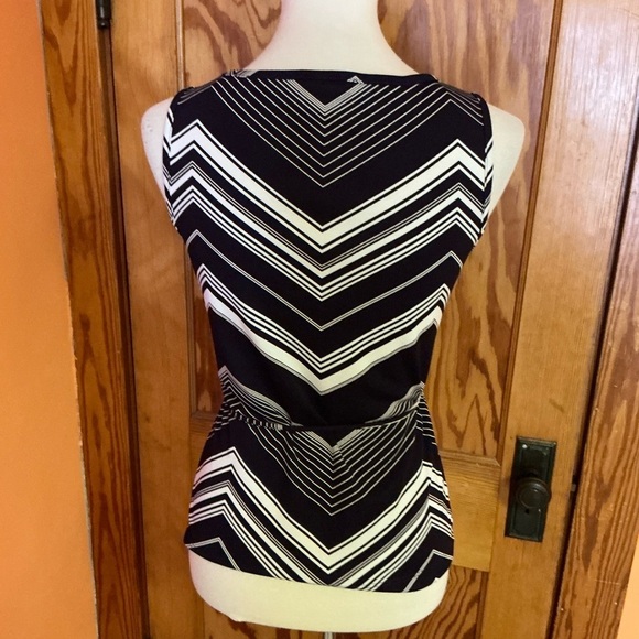 Vtg Y2K chevron belted top - Picture 8 of 8